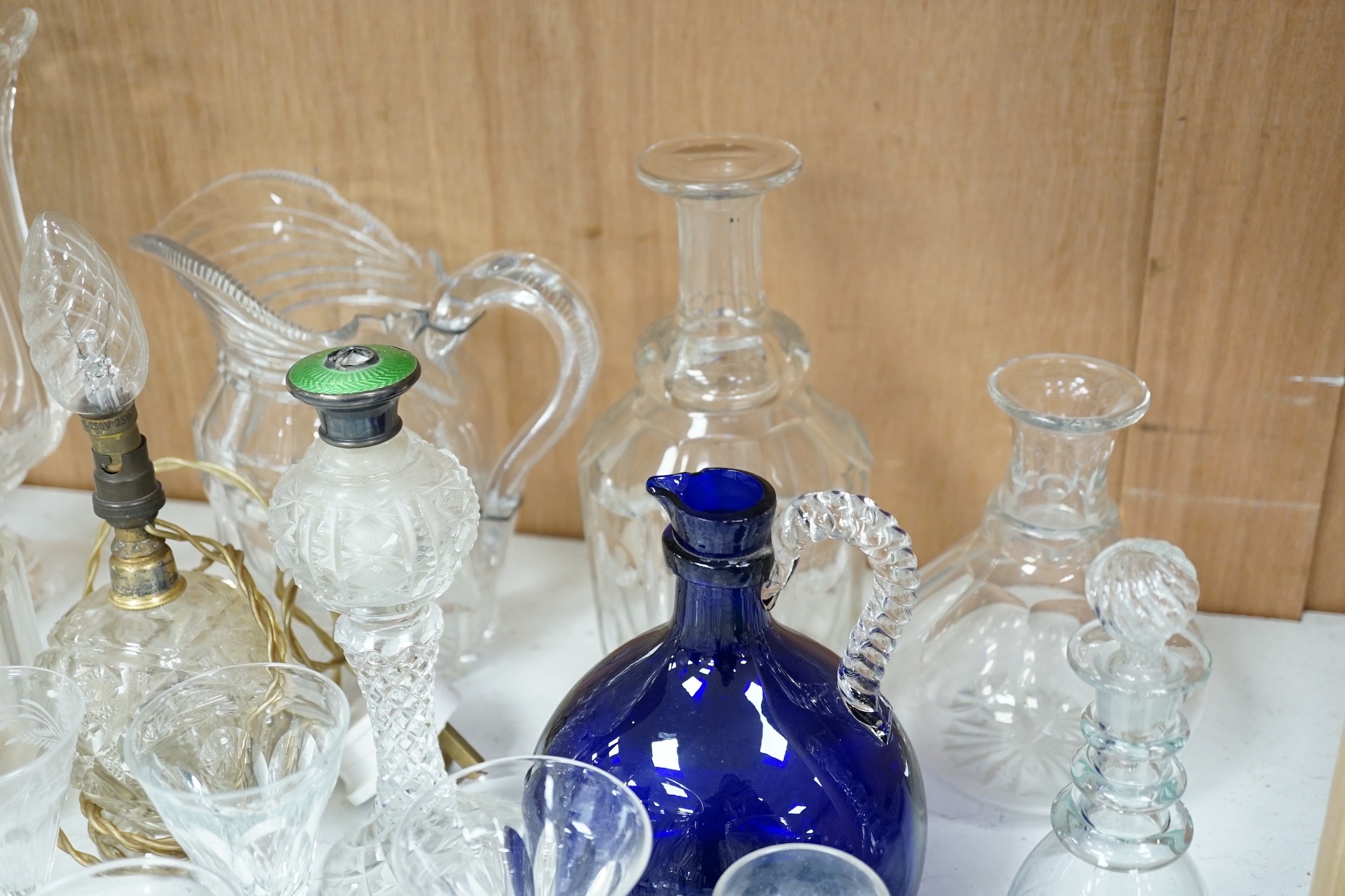 A mixed collection of 18th and 19th century glassware